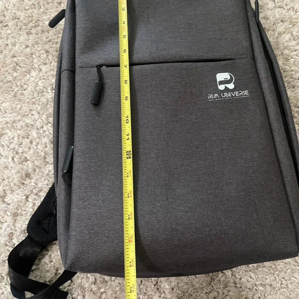 RIM Universe Gray Laptop Backpack – NEW w/ USB Charging Port